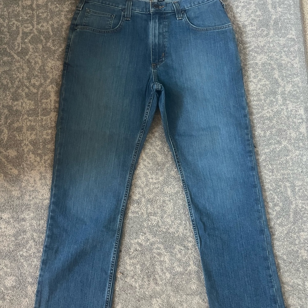 Carhartt Men's Blue Relaxed Fit Straight Jeans